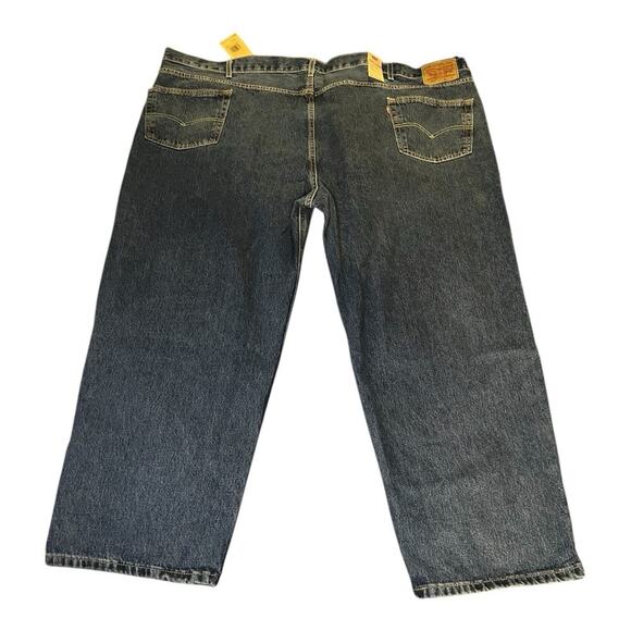 NWT Levis 550 Mens Relaxed Fit Tapered Leg Denim Blue Jeans 58x30 B&T Big & Tall - Picture 2 of 8